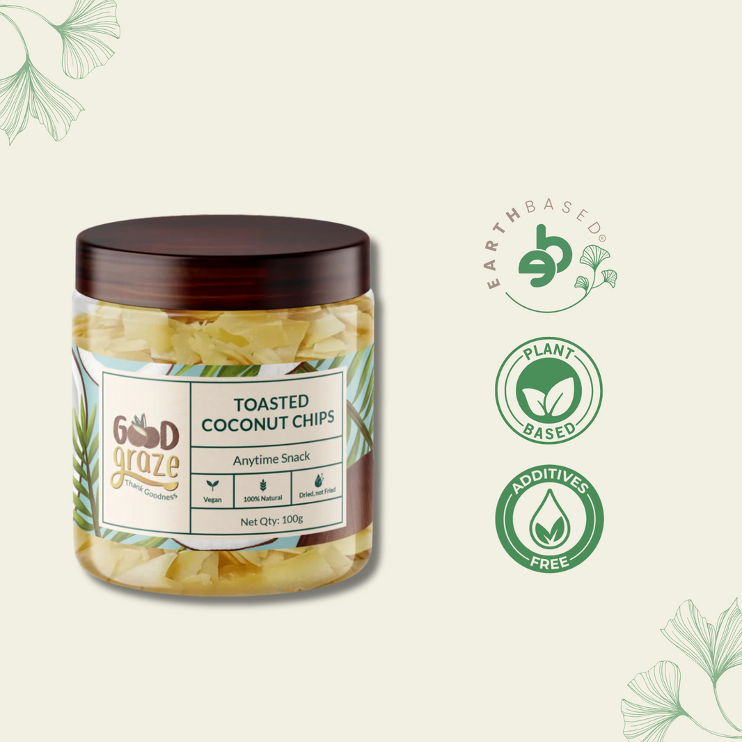 Good Graze Toasted Coconut Chips β’ Pack of 2 β’ 200g - EarthBased