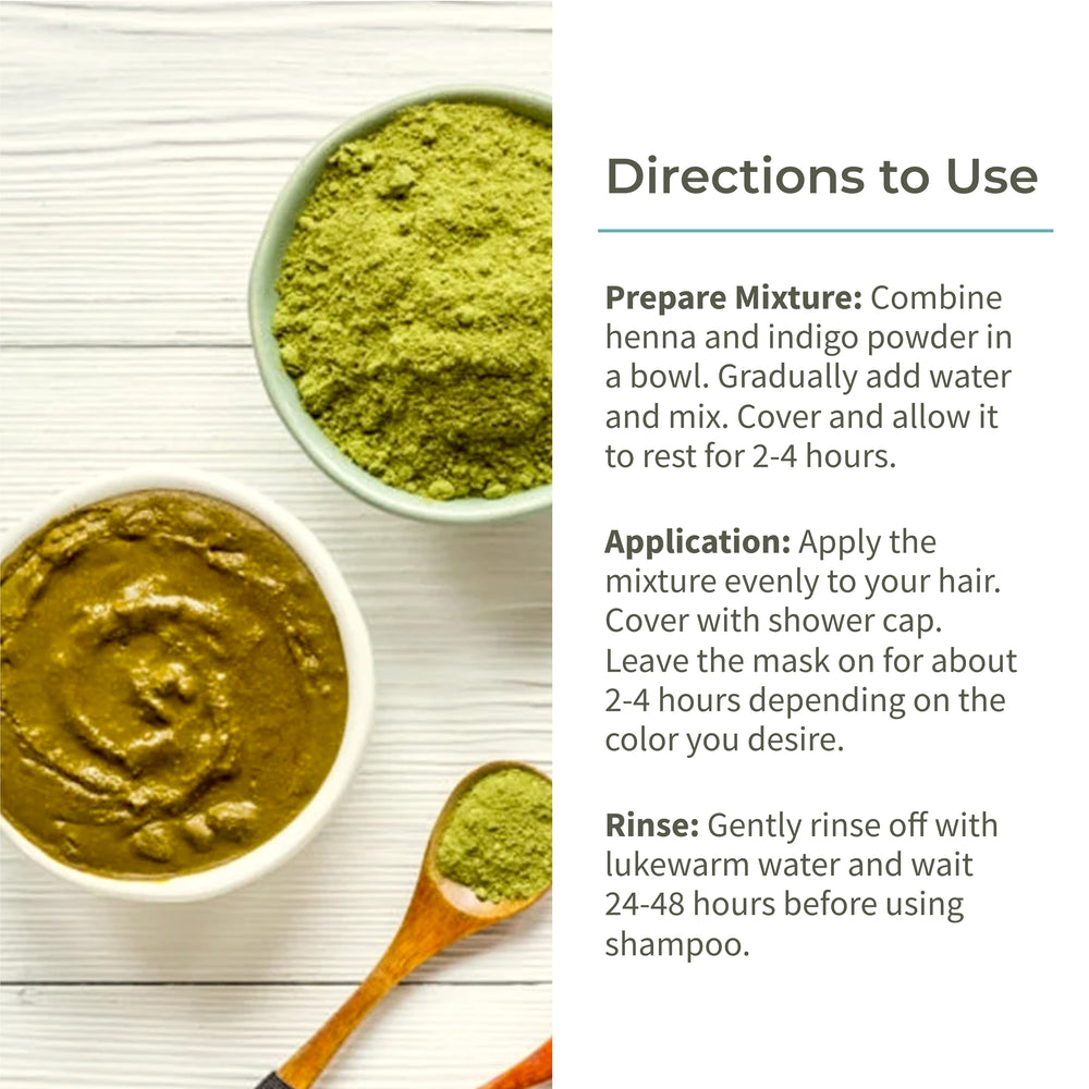 Ecotyl Hair Colour Combo - Henna Powder and Indigo Powder - EarthBased