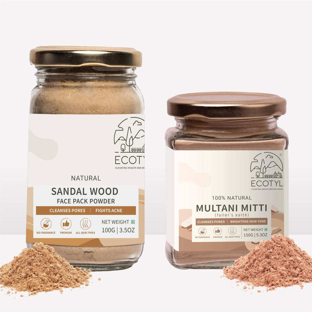 Skin Care Combo - Sandalwood Powder & Multani Mitti | Ecotyl - EarthBased
