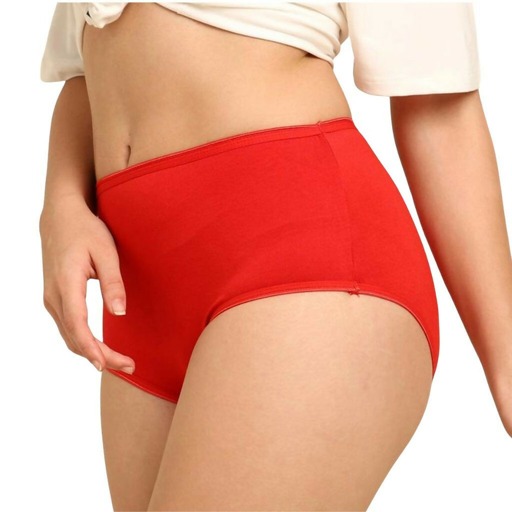 Bamboo Fabric Women's Hipster Panty | Red and Black | Pack of 2 - EarthBased