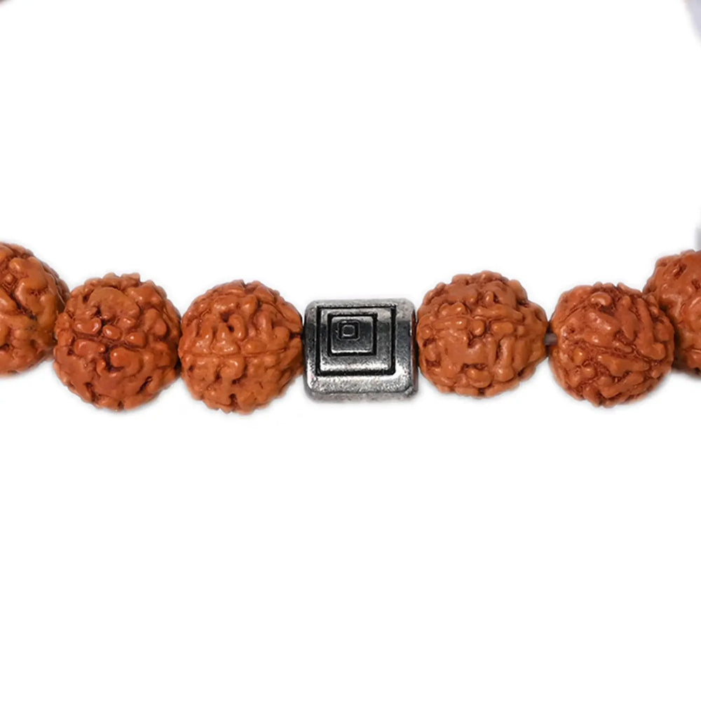 Healing Gemstone Bracelet - Quartz Crystal and Rudraksha Unite for Wellness - EarthBased