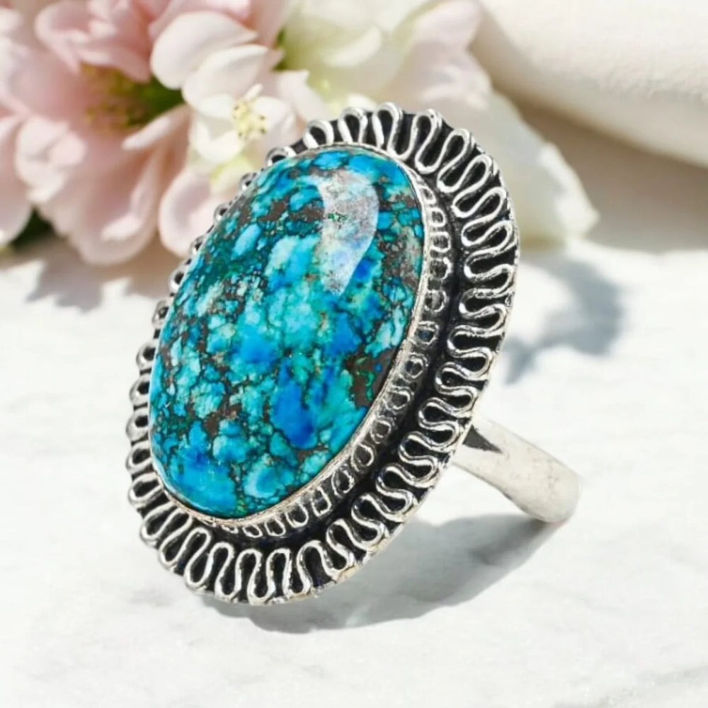 Healing Turquoise Adjustable Ring - EarthBased