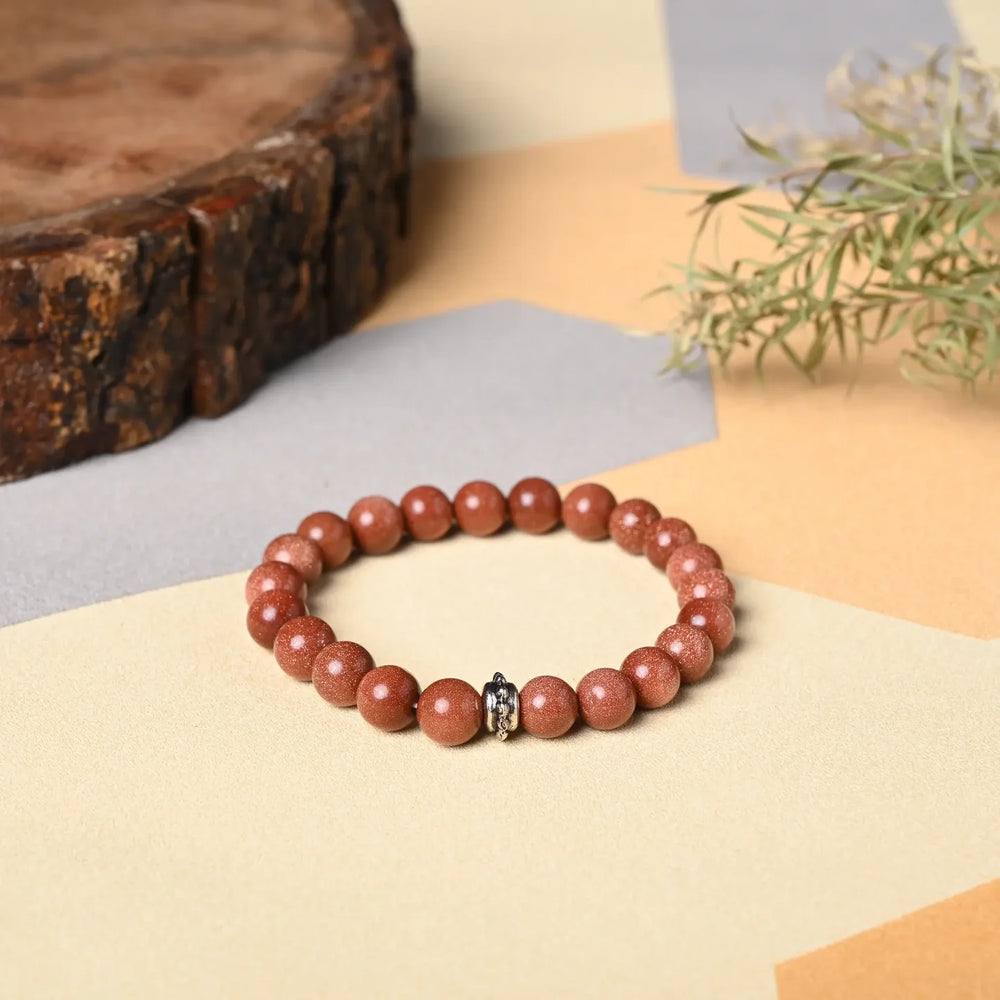 Healing gemstone bracelet Sunstone for Bright Future. it help in attending balance in all spheres of life - EarthBased