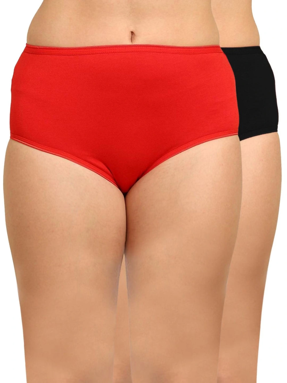 Bamboo Fabric Women's Hipster Panty | Red and Black | Pack of 2 - EarthBased