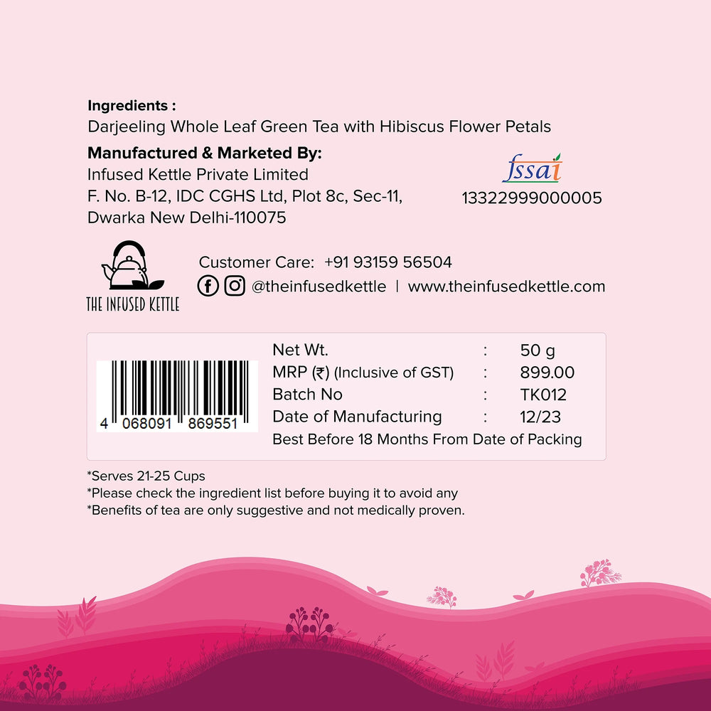 The Infused Kettle Hibiscus Green Tea - EarthBased