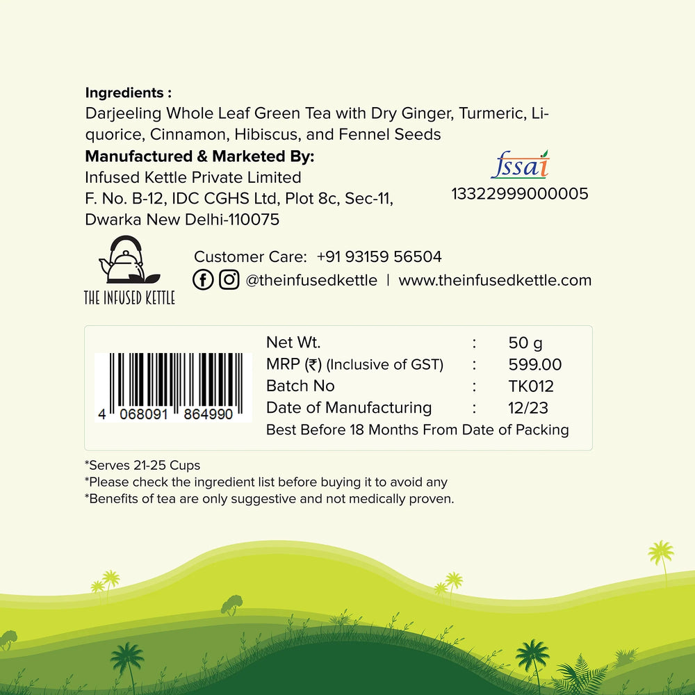 The Infused Kettle Immunity Green Tea - EarthBased