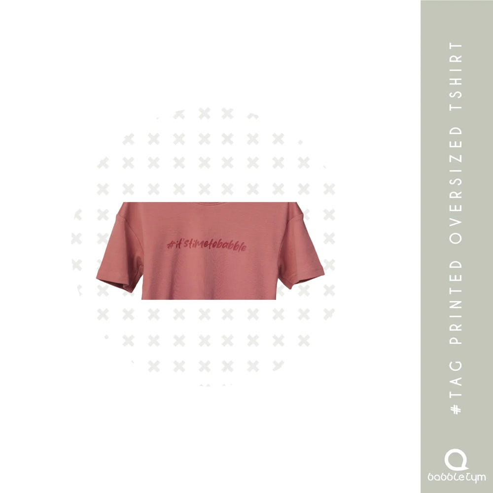 Tag Printed Oversized T-Shirt - EarthBased
