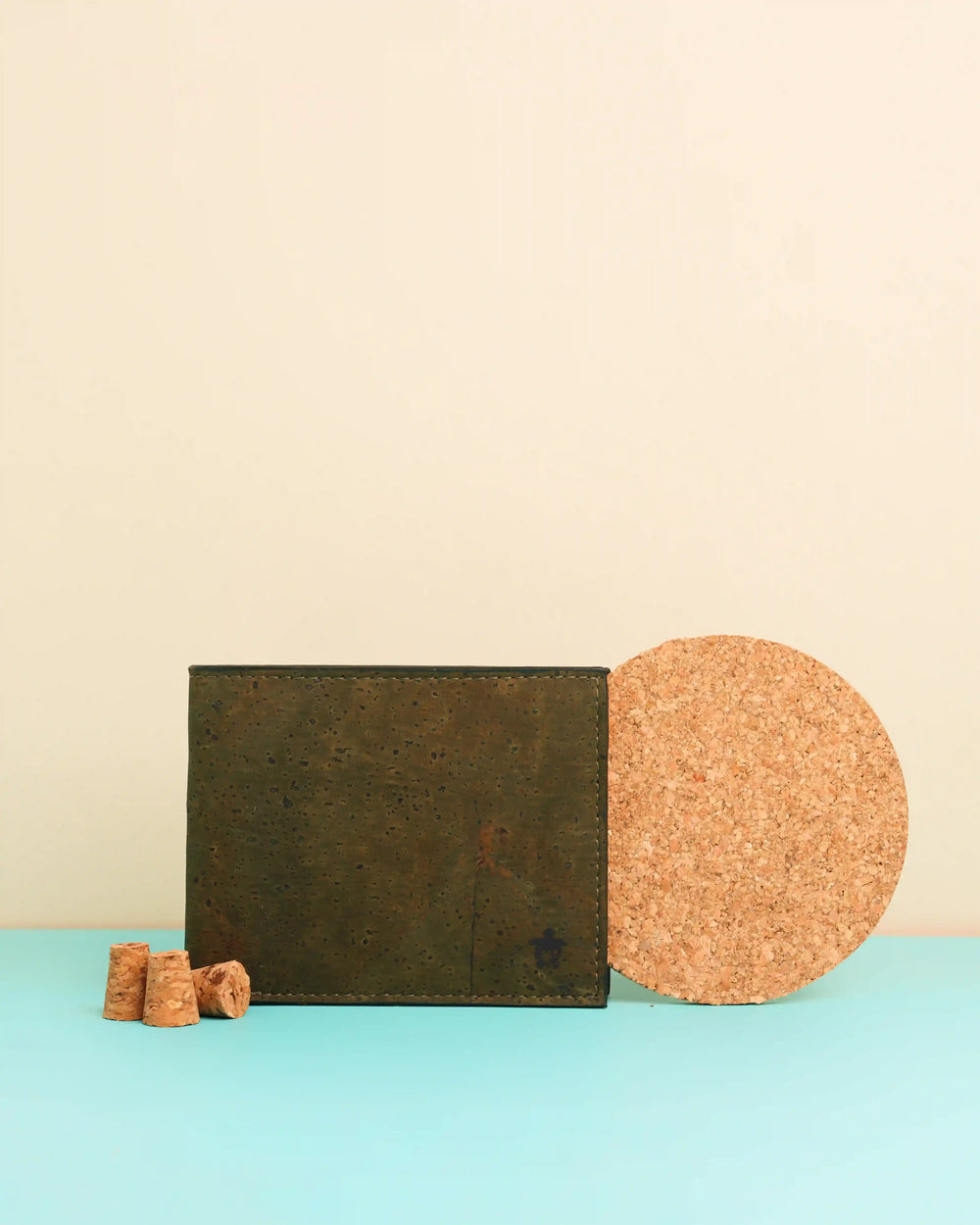 Kakapo Bifold Cork Wallet - Olive Green | Clan Earth - EarthBased