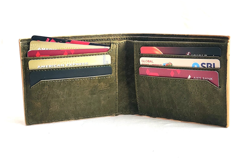 Kakapo Bifold Cork Wallet - Tan | Clan Earth - EarthBased