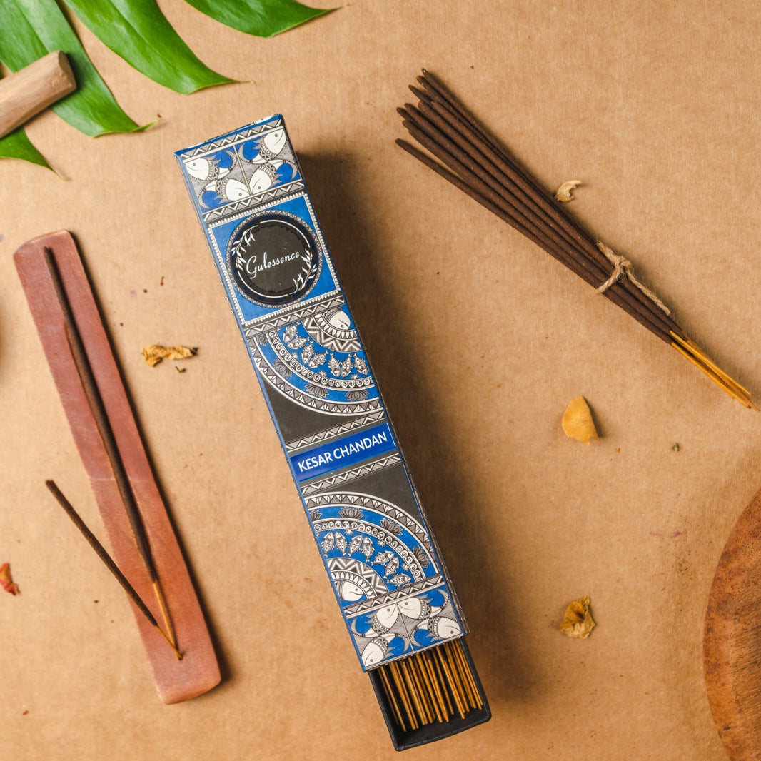 Kesarchandan Incense Sticks | Aroma Desi | Gulessence | Pack of 2 - EarthBased