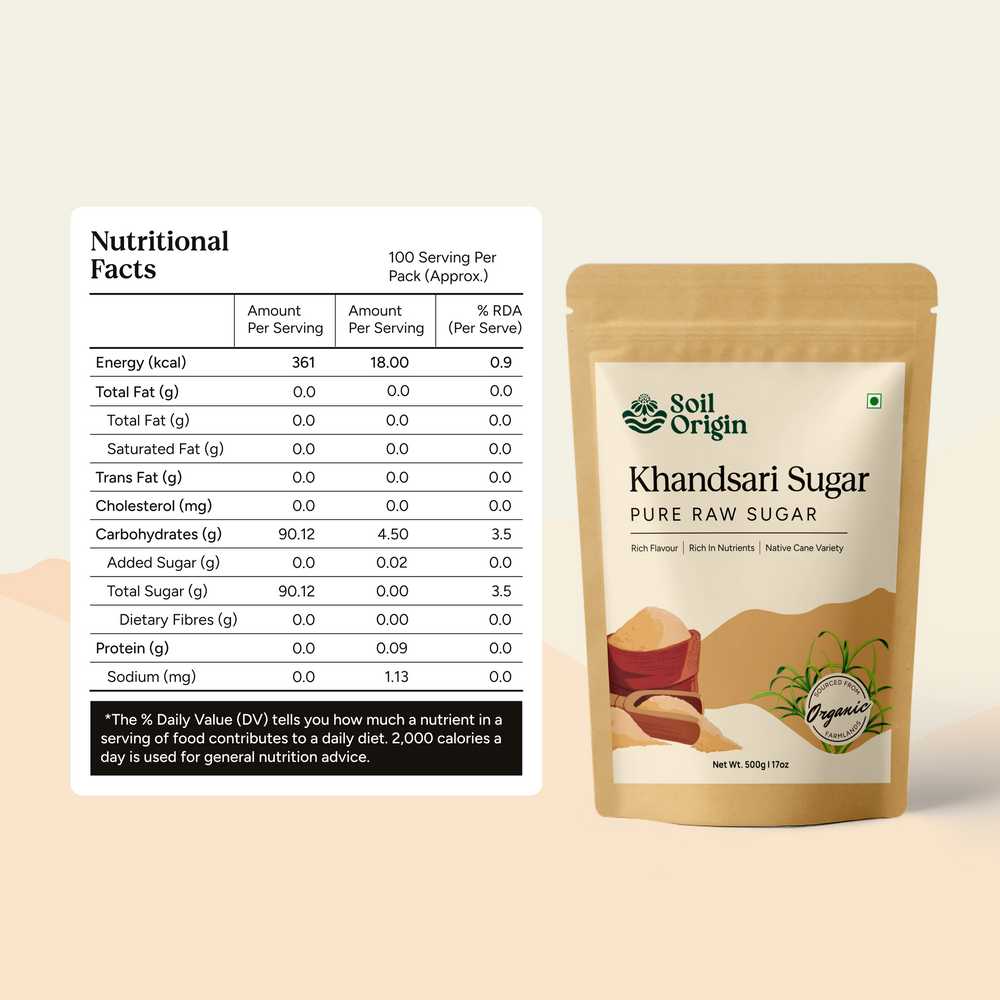 Khandsari Sugar (Raw Sugar) | Pack of 3 - EarthBased