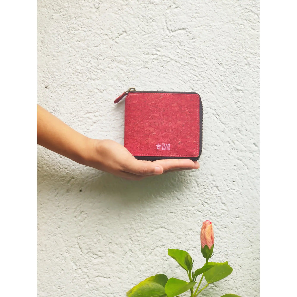 Kiwi Cork Wallet - Premium Red Cork | Clan Earth - EarthBased