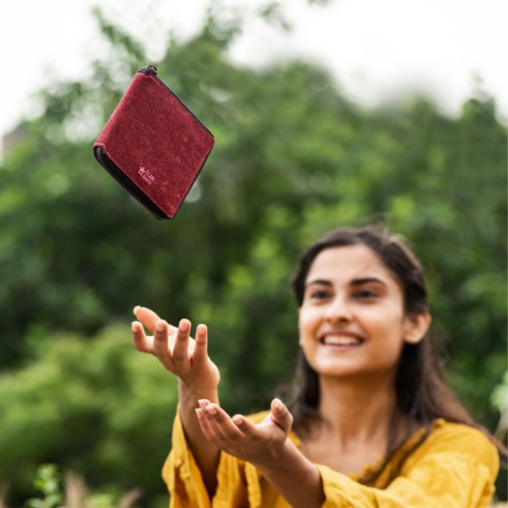 Kiwi Cork Wallet - Premium Red Cork | Clan Earth - EarthBased