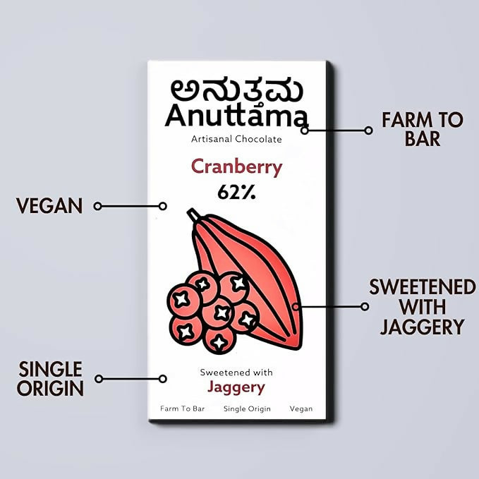 Dark Chocolate | Cranberry + Absolute Coffee + Classic | Dark Chocolate Bar | Gift's Pack | Cocoa Combo - EarthBased