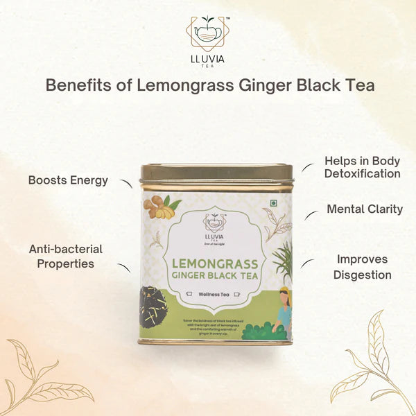 Lemongrass Ginger Black Tea by Lluvia Tea - EarthBased