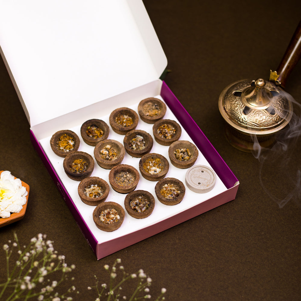 Loban Havan Cups | Made from Cow dung & Temple Flower |Gulessence - Gulessence