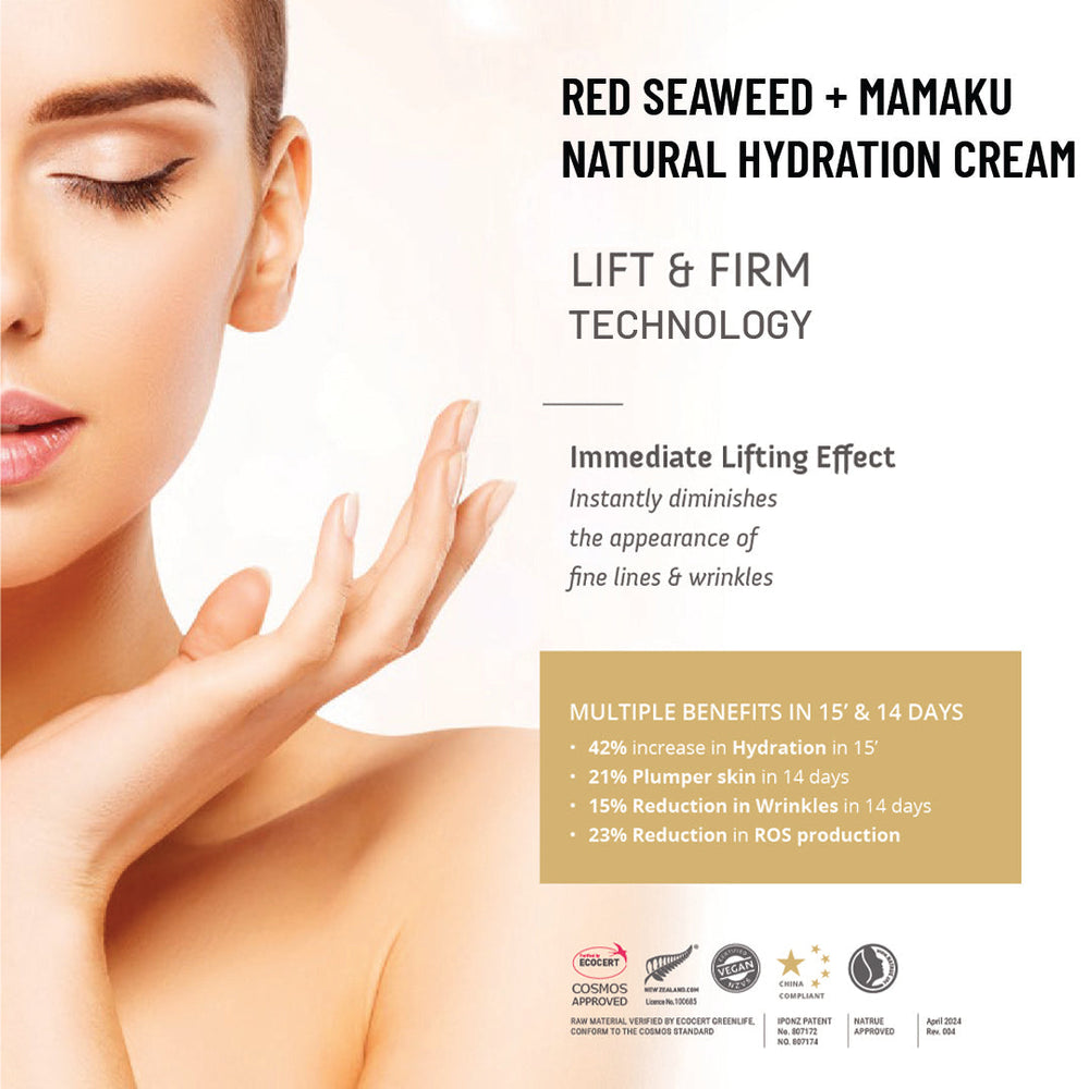 Red Seaweed + Mamaku Hydration Cream | Natural Face Cream for Glowing Skin - EarthBased