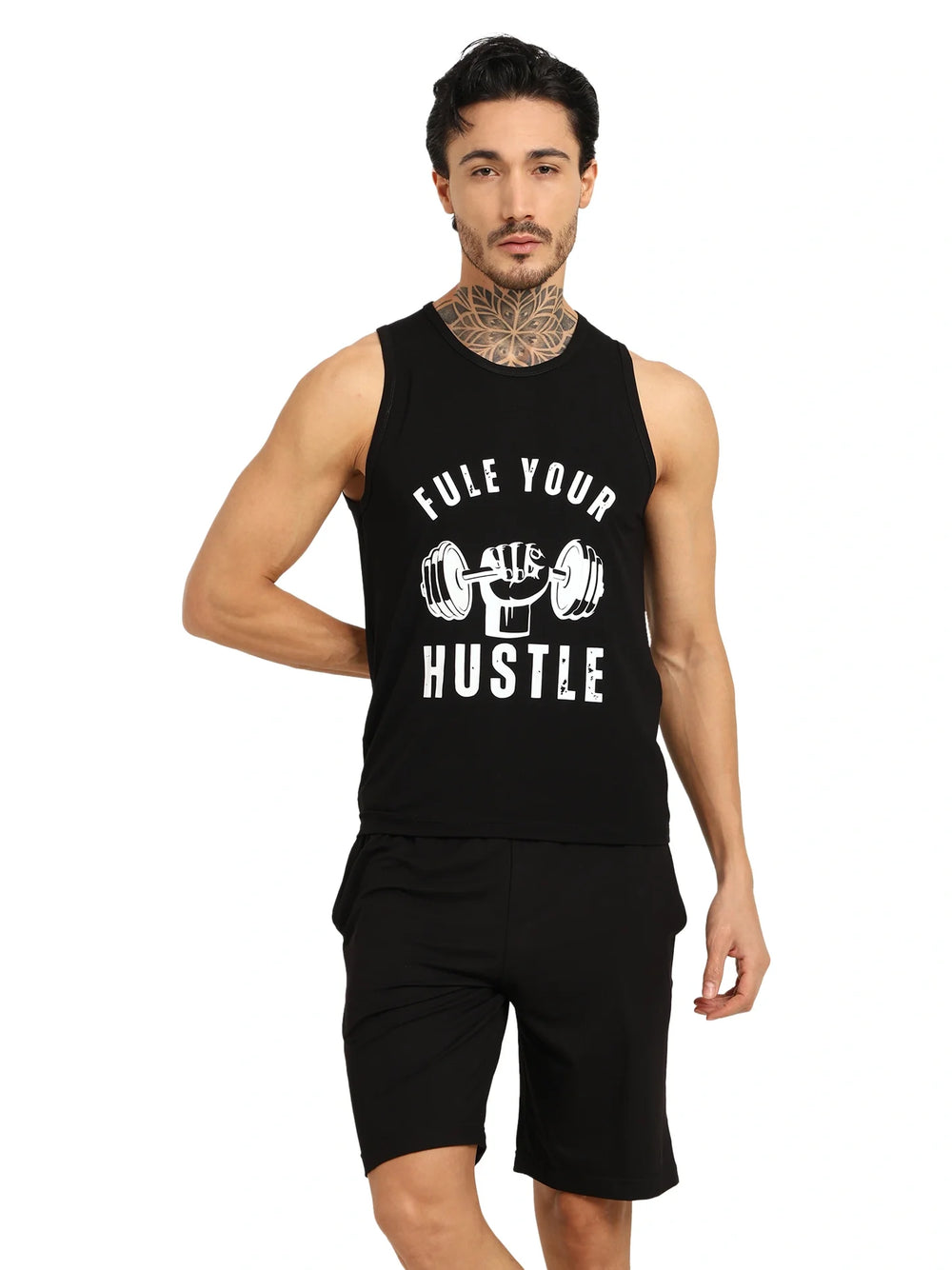 Men's Bamboo Fabric Workout Gym Vest | Black - EarthBased