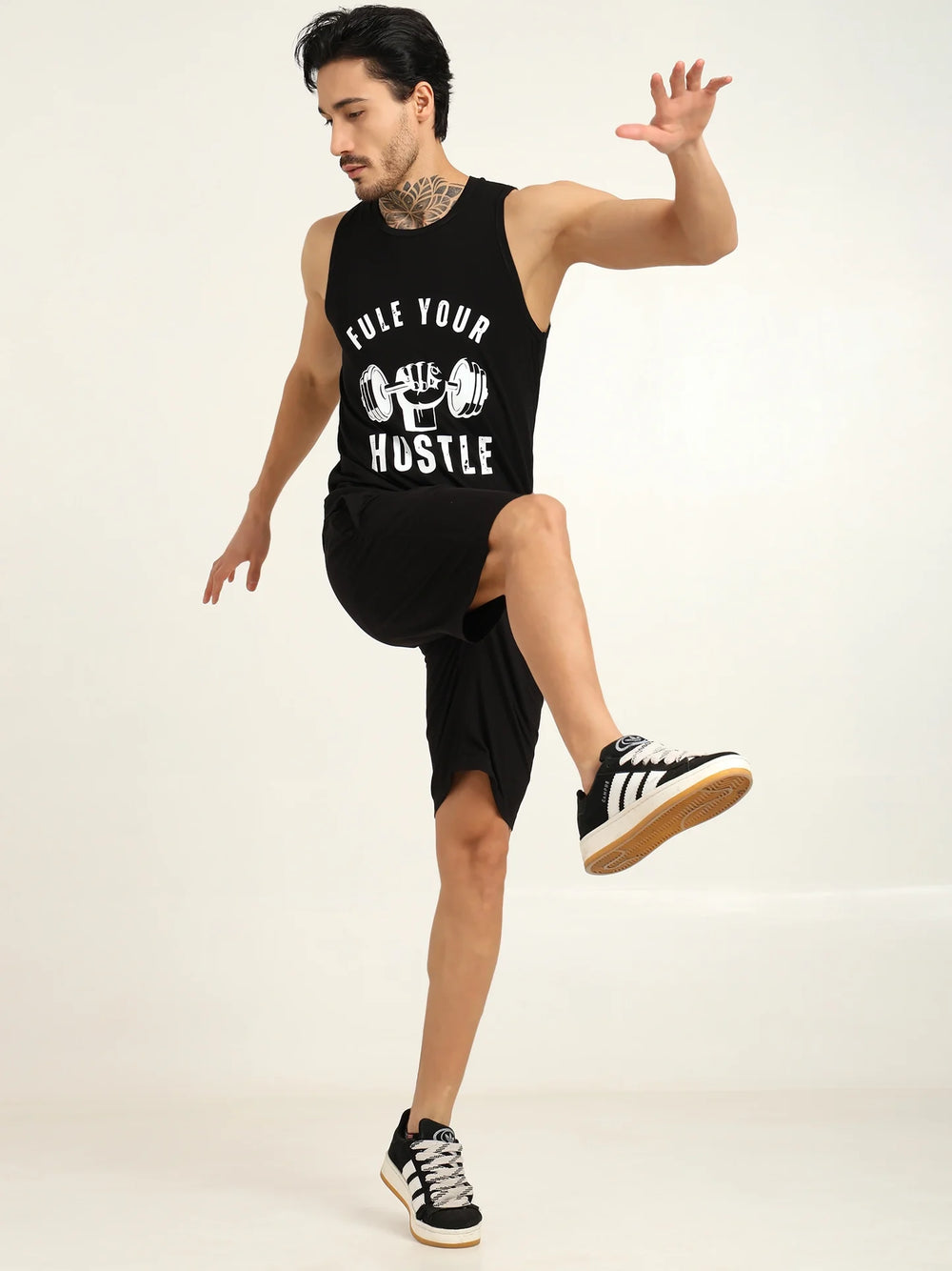 Men's Bamboo Fabric Workout Gym Vest | Black - EarthBased