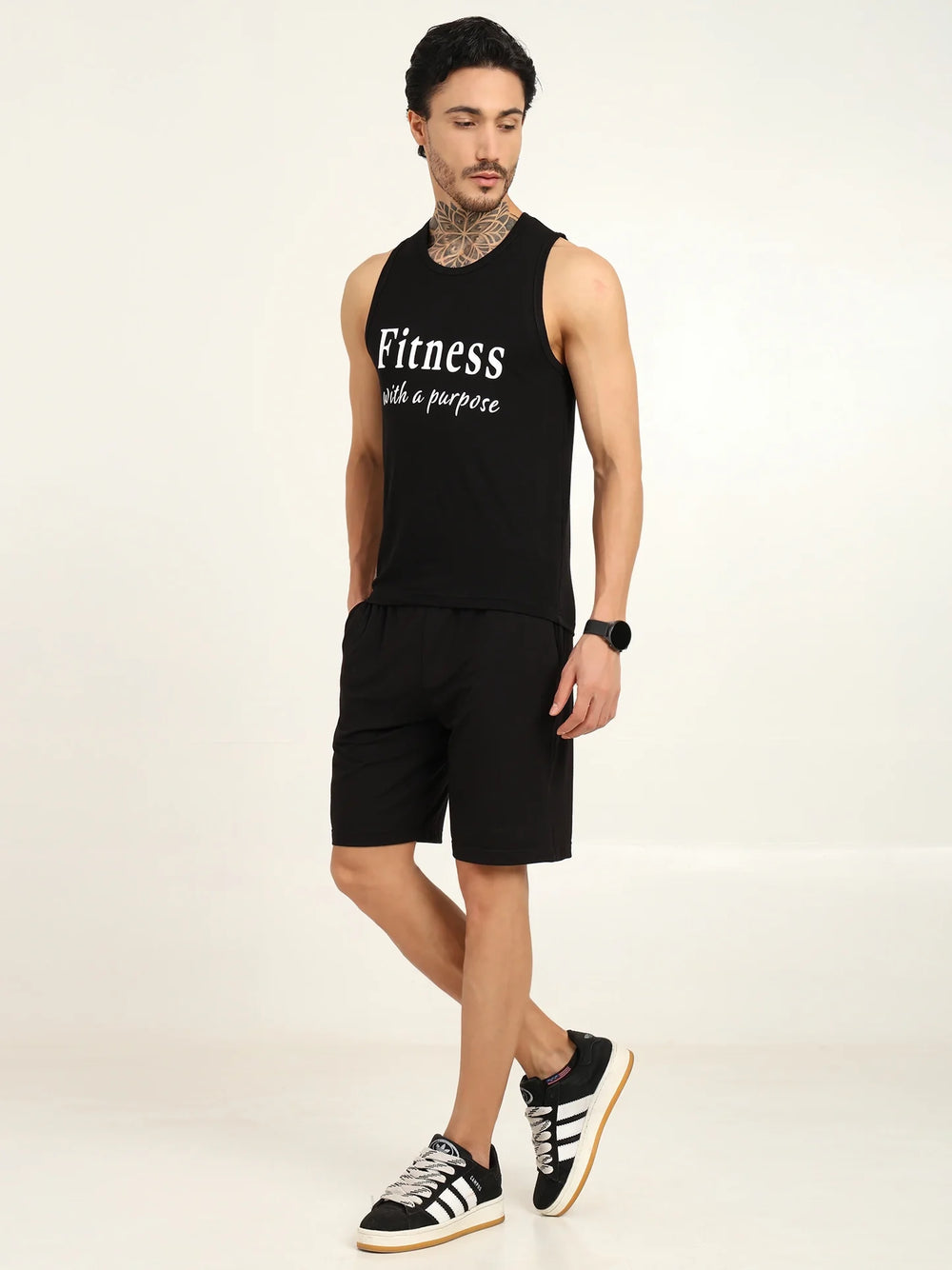 Men’s Bamboo Gym Vest – Soft, Breathable Workout Tank in Black - EarthBased