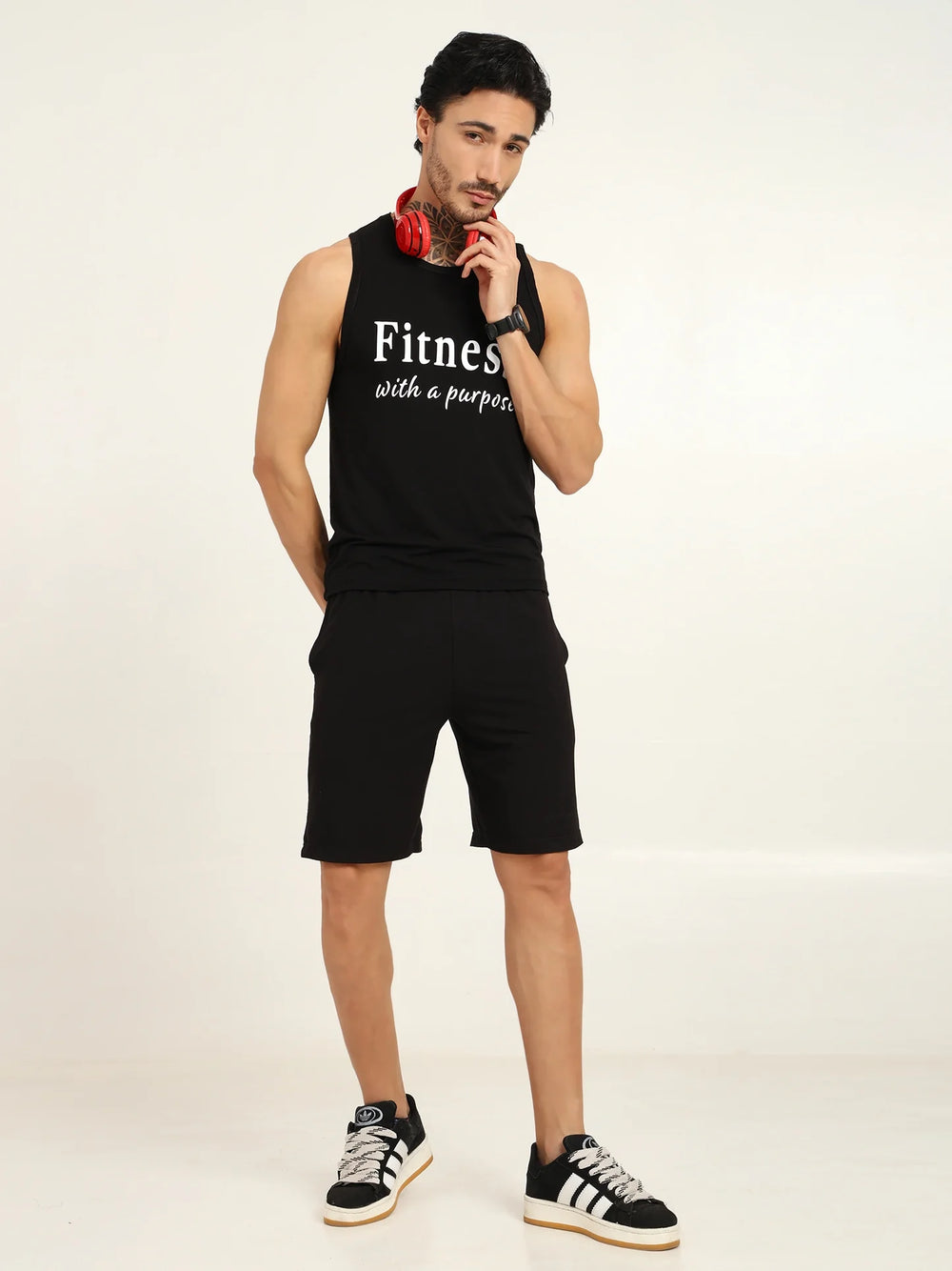 Men’s Bamboo Gym Vest – Soft, Breathable Workout Tank in Black - EarthBased