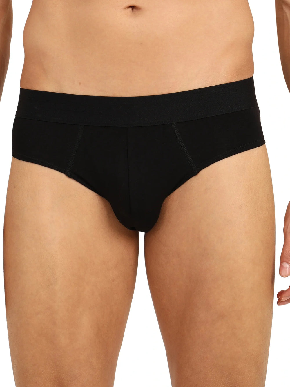 Bamboo Fabric Men's Underwear Super Comfortable,Ultrasoft, Anti Bacterial Briefs, Moisture Wicking | Black - EarthBased