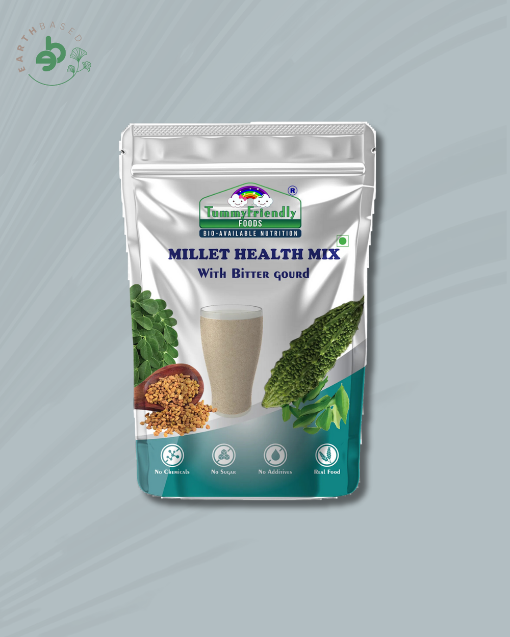 TummyFriendly Foods Organic Millet Health Mix With Bittergourd, Methi Seeds, Moringa Leaves 800 g - EarthBased