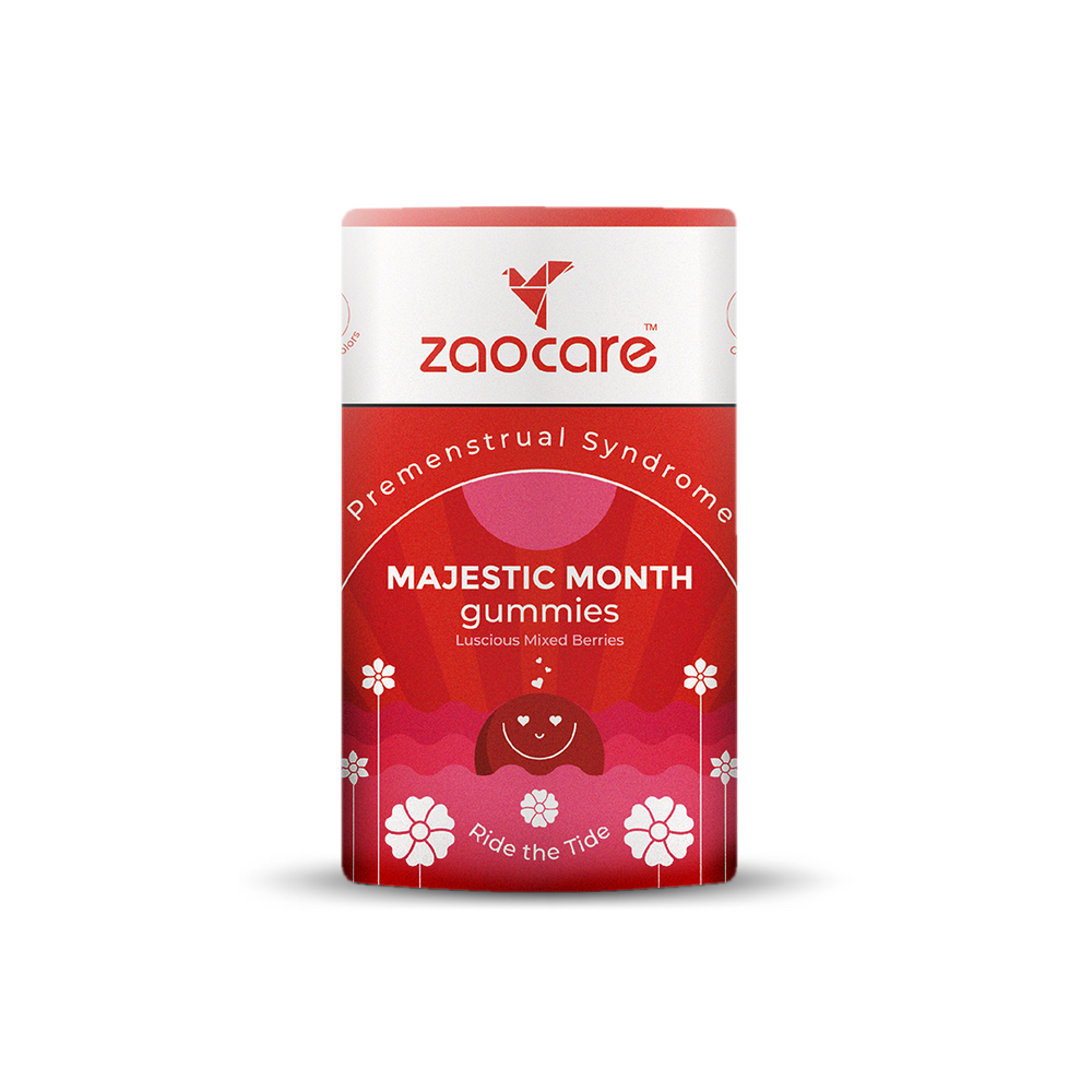 Zaocare Majestic Month Gummies For Premenstrual Syndrome & Period Pain Relief | No Side Effects - EarthBased