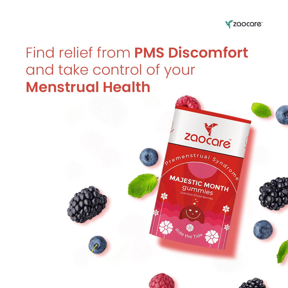 Zaocare Majestic Month Gummies For Premenstrual Syndrome & Period Pain Relief | No Side Effects - EarthBased