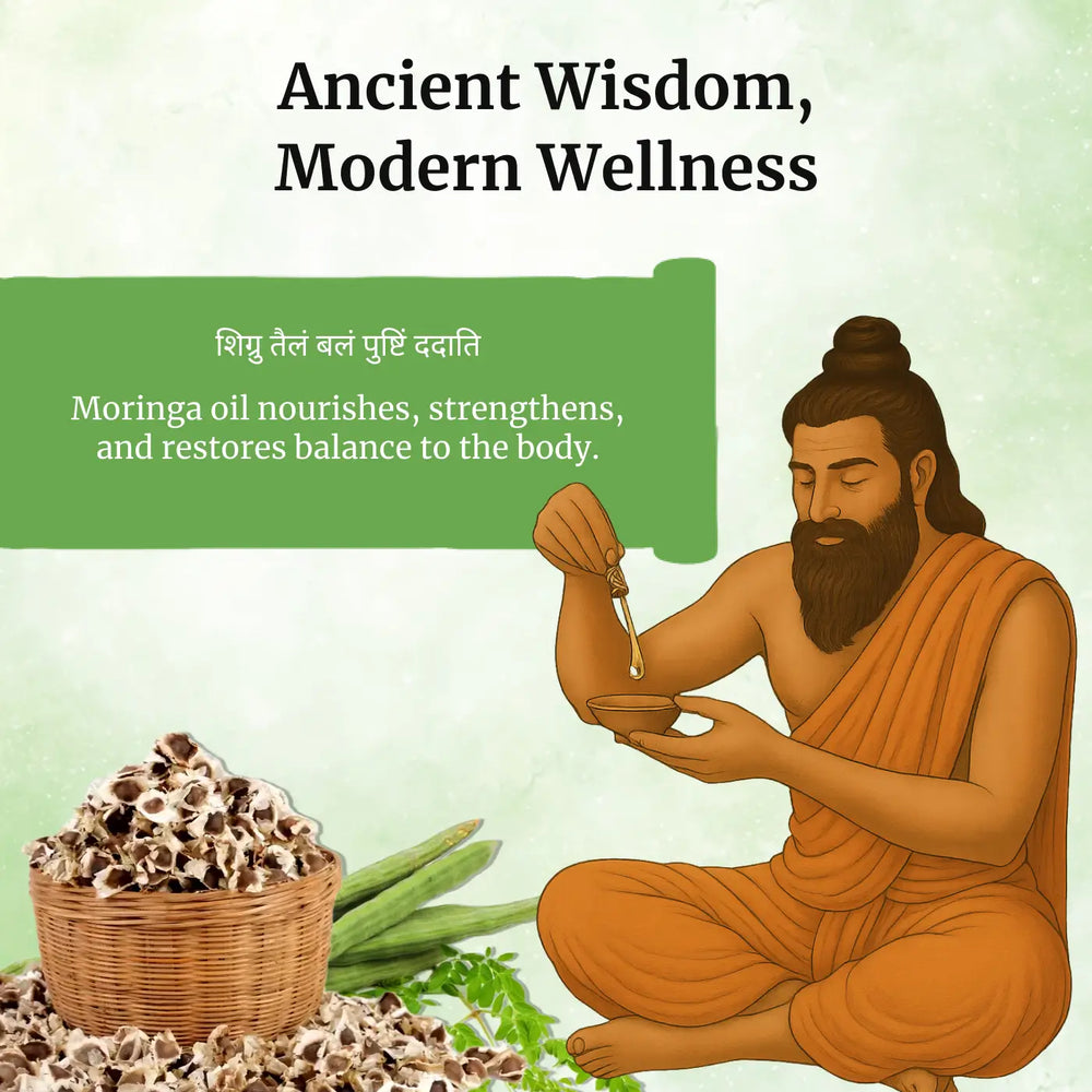 Daivik Moringa Seeds Cold Pressed Oil | 100% Natural | Hair Growth & Skin Care | 100 ml - EarthBased