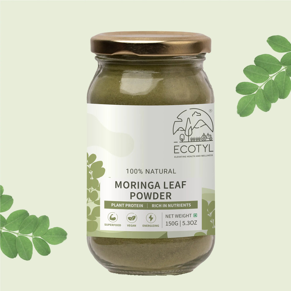 Moringa Powder | Natural Multi - Vitamin | Good for Hair & Skin | Natural Leaf Powder | Ecotyl - EarthBased