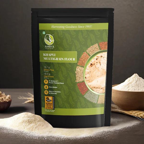 Organic Multigrain Flour | Asmita Organic Farms (Pack of 2) - EarthBased