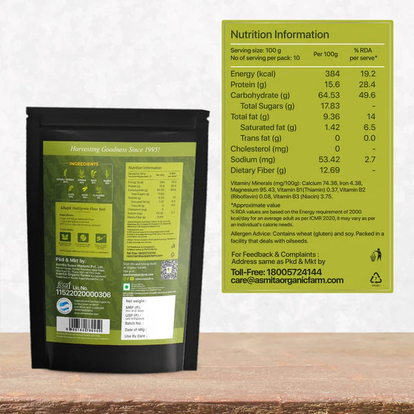 Organic Multigrain Flour | Asmita Organic Farms - EarthBased