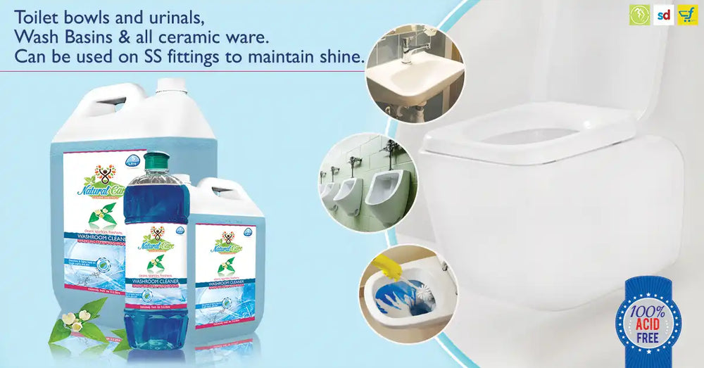 Natural Care Toilet Bowl Cleaner Washroom Cleaner Liquid - PACK OF 3 | Natural Care - EarthBased