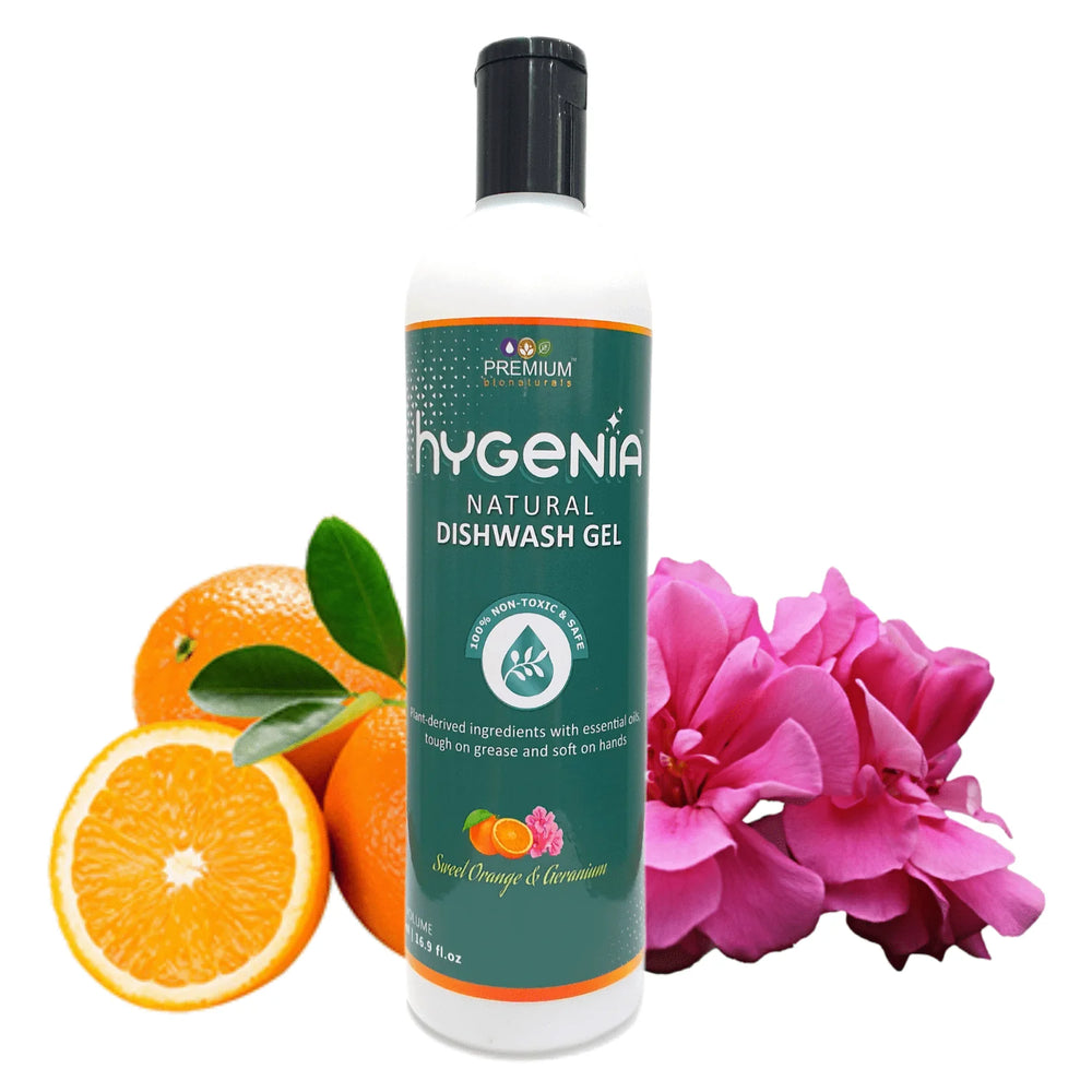 Hygenia Ultimate Kitchen Combo - Multipurpose Kitchen Cleaner, Natural Dishwash Gel & Green King 500ml - Peppermint & Lily | Sweet Orange & Geranium - EarthBased