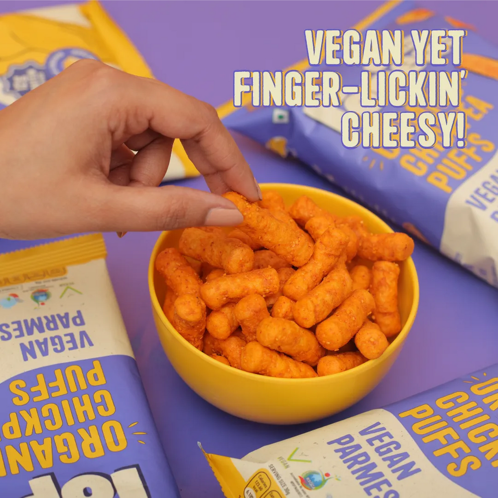 Nourish Organics Chickpea Puffs | VEGAN PARMESAN (Pack x4) - EarthBased