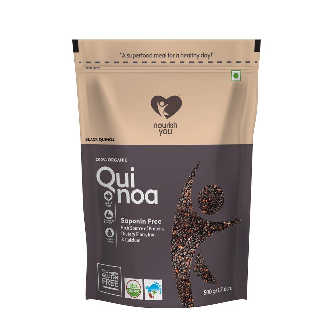 Nourish You ORGANIC BLACK QUINOA 500G - EarthBased
