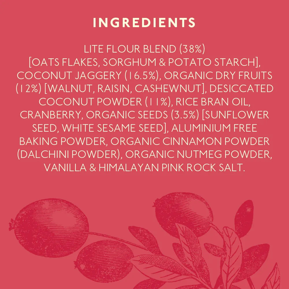 Nourish Organics Oats Cranberry Cookies (Pack of 5x2) - Wheat-Free - EarthBased