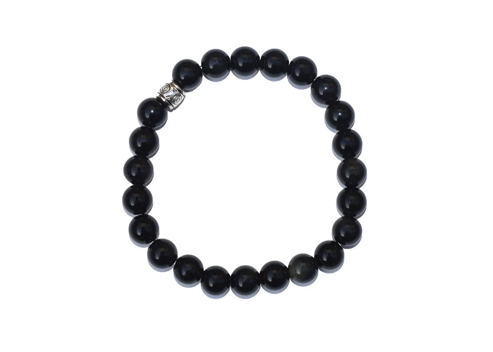Original Certified Obsidian Bracelet For Balance and Emotional Wellbeing - EarthBased
