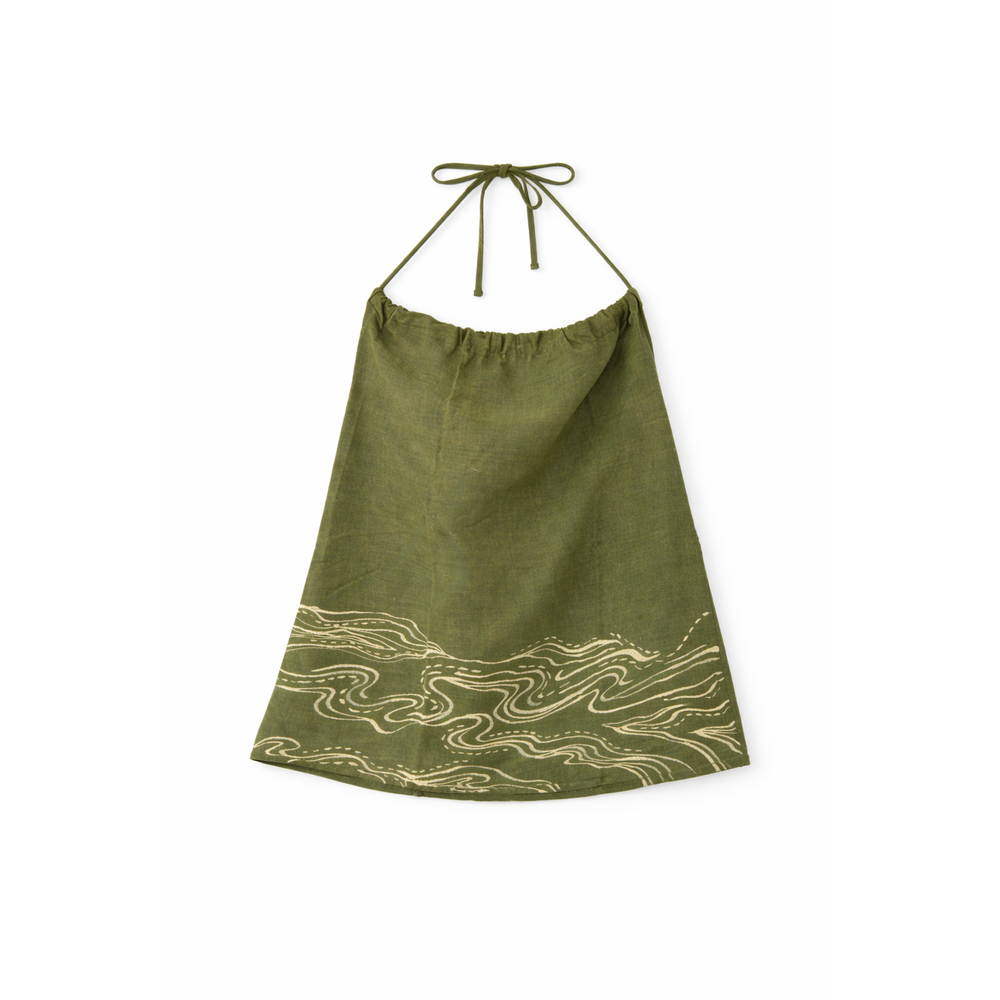 Olive green cotton summer top by JOD for casual and vacation wear