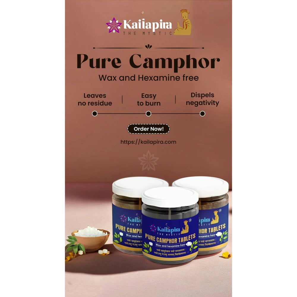 Camphor Tablet – 100% Pure Camphor Tablet (20GM) | | Pack of 4 - EarthBased