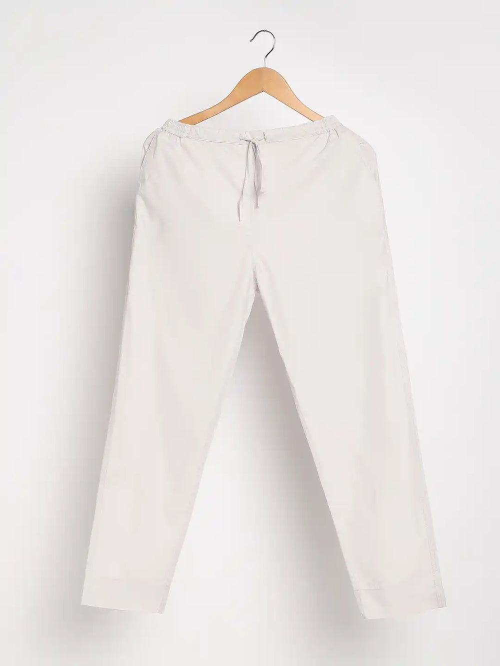 Organic Cotton & Natural Dyed Womens Ash Grey Color Slim Fit Pants by Livbio - EarthBased