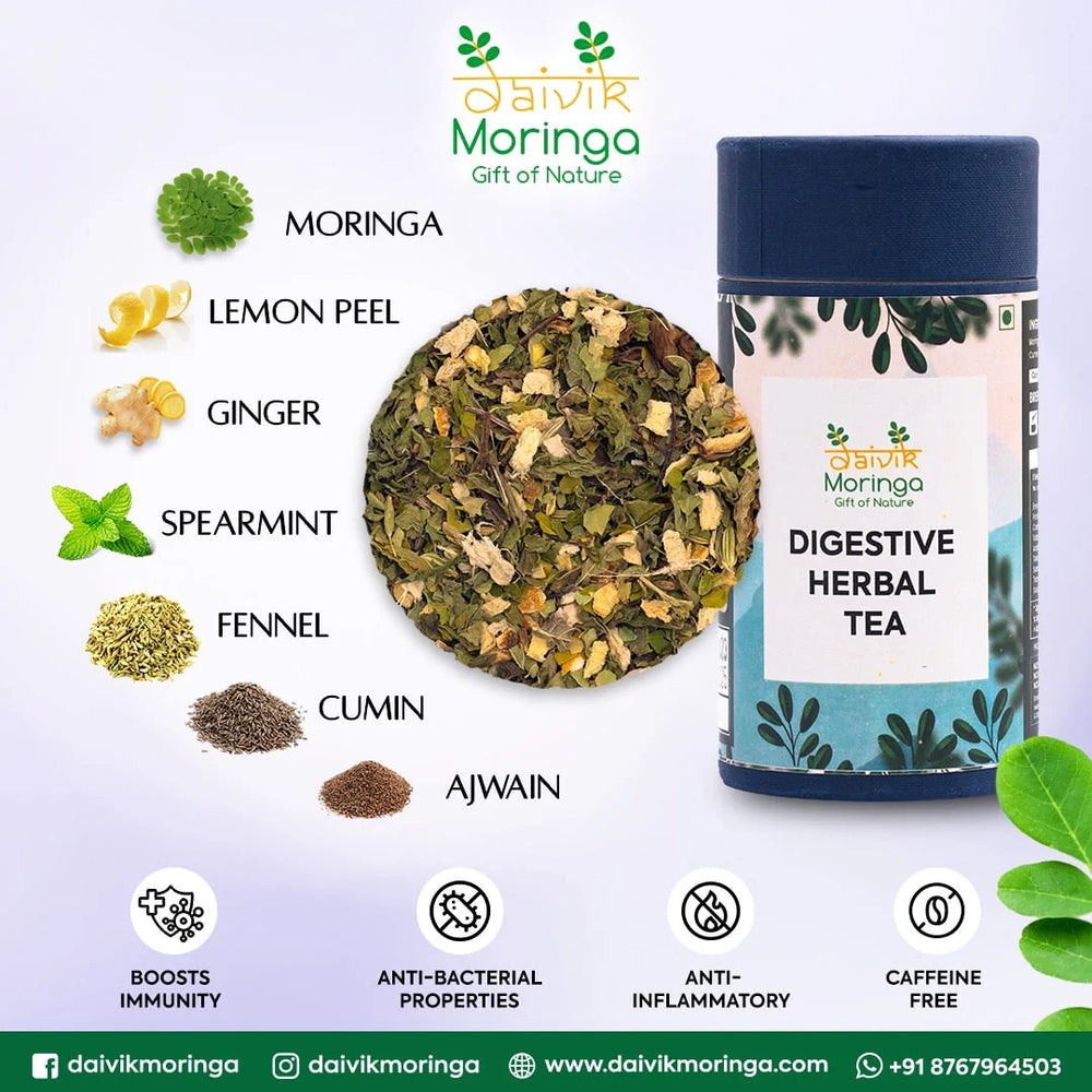 Digestive Herbal Tea | Daivik Moringa - EarthBased