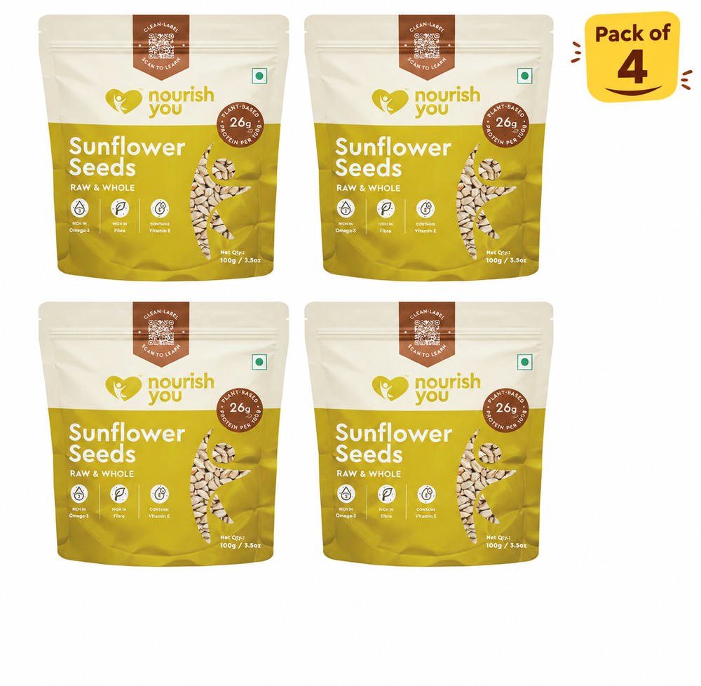 Nourish You raw sunflower seeds, pack of 4