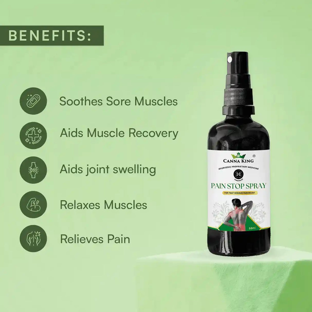 Pain Stop Spray, 50ml: For Ultimate Pain Relief by Cannaking - EarthBased