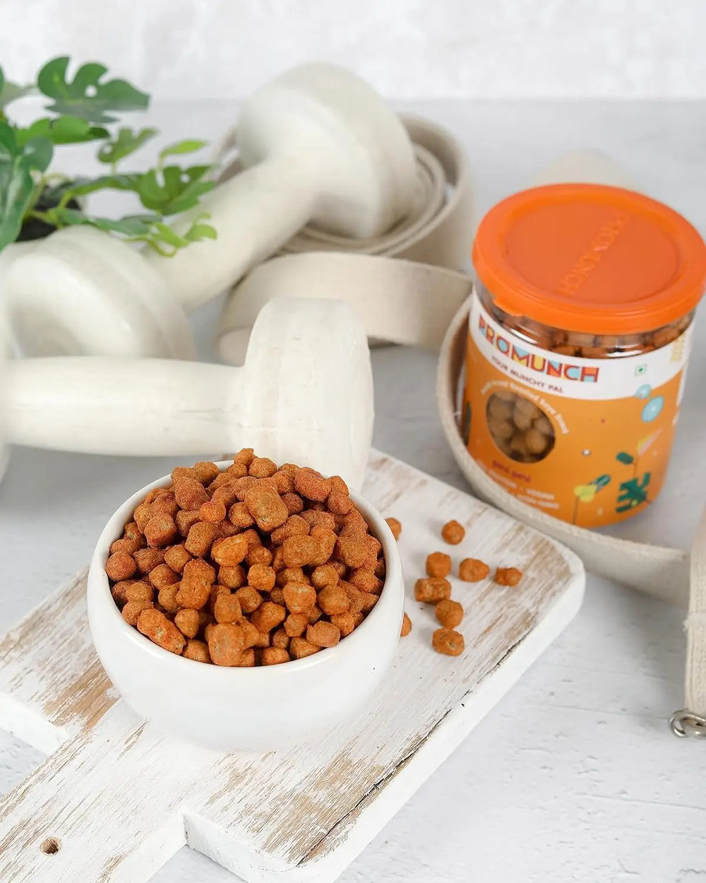 PROMUNCH Roasted Soya Snack | Vegan |Gluten-Free | Pack of 2 Flavour: Peri Peri 150 g Each - EarthBased