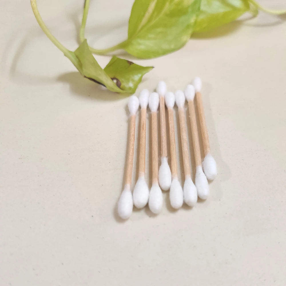 Green Foot Print Bamboo Earbuds/ Ear Swabs - Pack of 80 x 2 - EarthBased