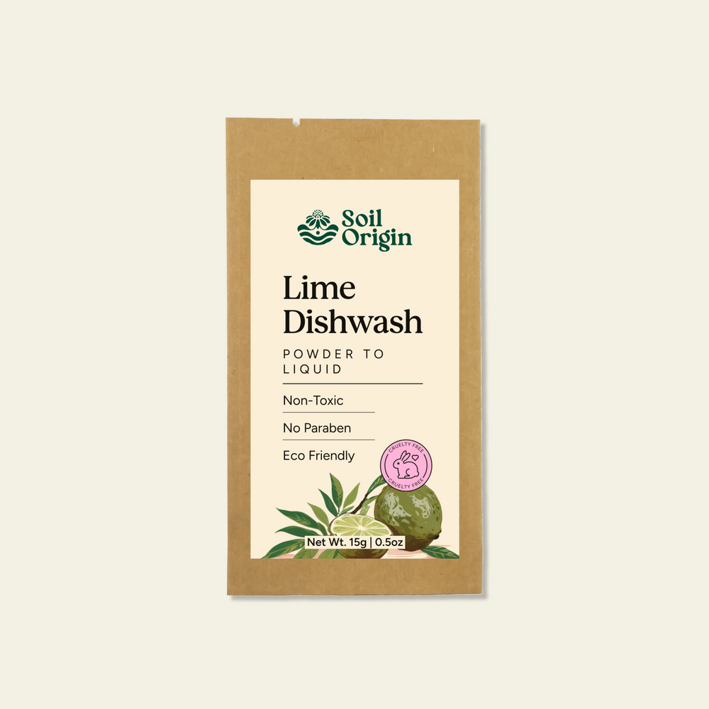 Powder to Liquid Dishwash (Lime) | Pack of 4 - EarthBased