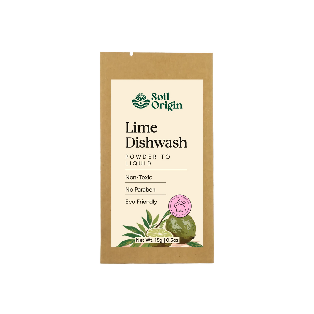 Powder to Liquid Dishwash (Lime) | Pack of 4 - EarthBased