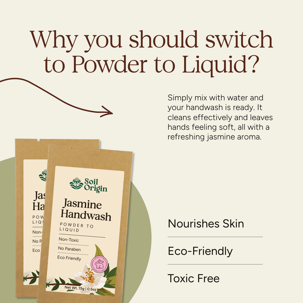 Powder to Liquid Handwash (Jasmine) | Pack of 4 - EarthBased
